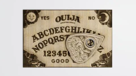 Ouija table isolated on white background Stock Illustration