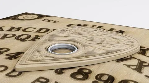 Ouija table isolated on white background Stock Illustration