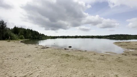 Oulu, Finland – 07/14/2023:empty beach on a cloudy day Stock-Footage 246285964