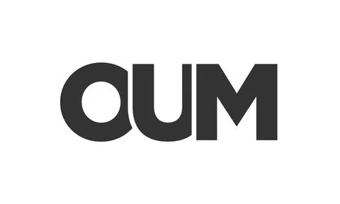 OUM logo design template with strong and modern bold text. Initial based ve.. イラスト素材