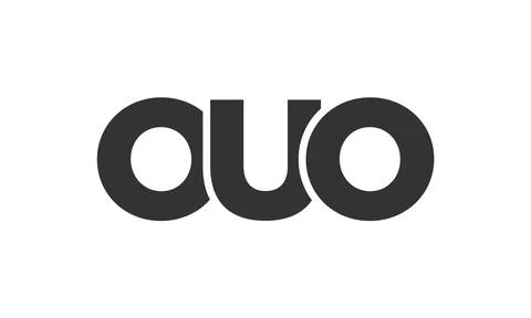 OUO logo design template with strong and modern bold text. Initial based ve.. Stock Illustration