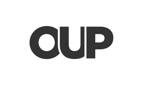 OUP logo design template with strong and modern bold text. Initial based ve.. Stock Illustration