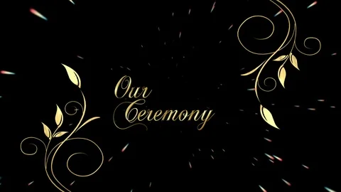Our Ceremony text rays spiral graphics Stock Footage 103874118