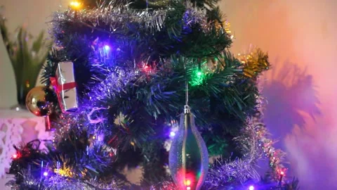 Our Christmas tree at home Stock Footage 324682000