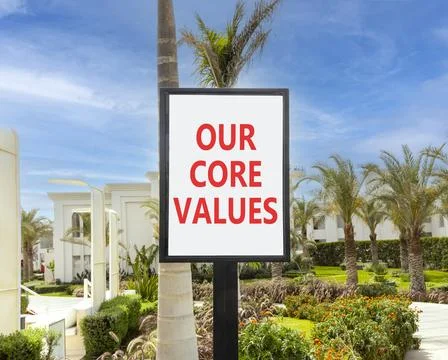 Our core values words symbol. Concept words Our core values on beautiful wh.. 库存照片