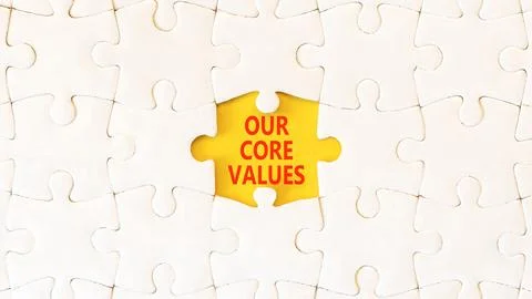 Our core values words symbol. Concept words Our core values on beautiful ye.. Stockfoto's
