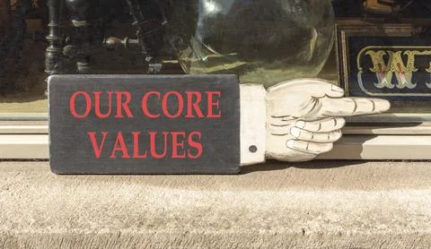 Our core values words symbol. Concept words Our core values on beautiful bl.. 库存照片