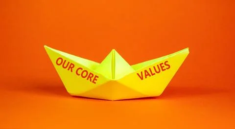 Our core values words symbol. Concept words Our core values on beautiful ye.. 库存照片