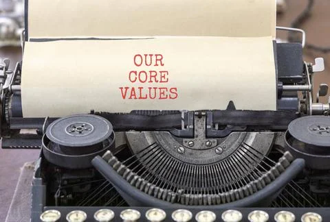 Our core values words symbol. Concept words Our core values typed on beauti.. 写真素材