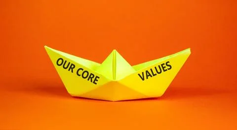 Our core values words symbol. Concept words Our core values on beautiful ye.. Stock Photos