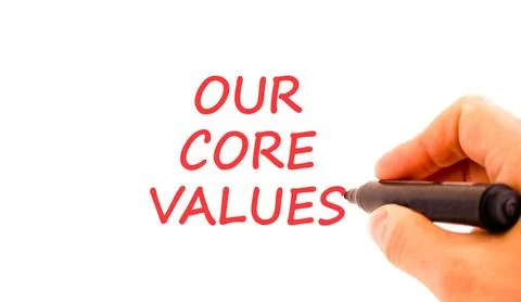 Our core values words symbol. Concept words Our core values on beautiful wh.. Фото
