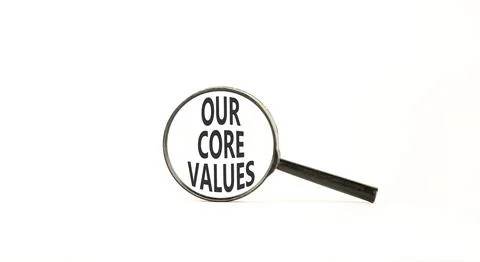 Our core values words symbol. Concept words Our core values on beautiful ma.. 写真素材