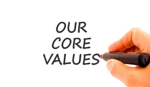 Our core values words symbol. Concept words Our core values on beautiful wh.. 写真素材