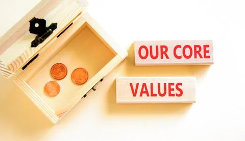 Our core values words symbol. Concept words Our core values on beautiful wo.. Stockfoto's