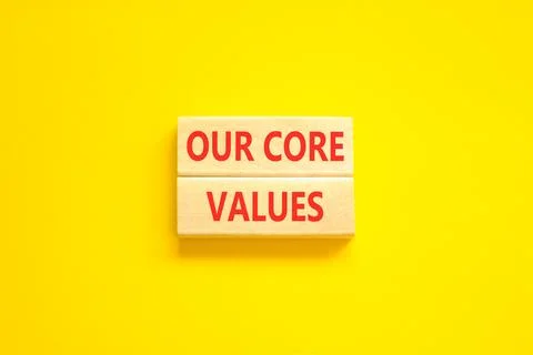 Our core values words symbol. Concept words Our core values on beautiful wo.. Stockfoto's