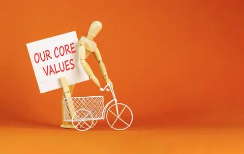Our core values words symbol. Concept words Our core values on beautiful wh.. 库存照片