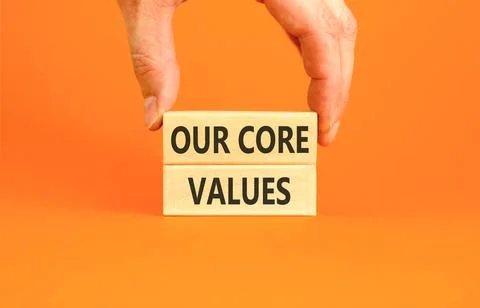 Our core values words symbol. Concept words Our core values on beautiful wo.. Stockfoto's