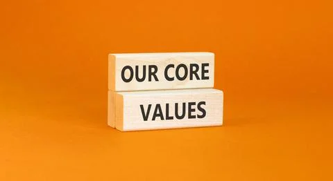 Our core values words symbol. Concept words Our core values on beautiful wo.. Stockfoto's