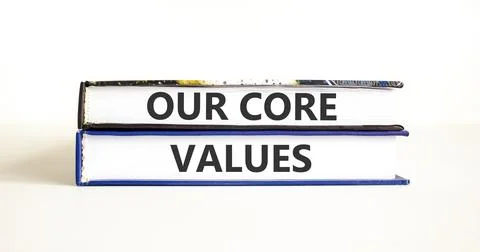 Our core values words symbol. Concept words Our core values on beautiful bo.. 库存照片