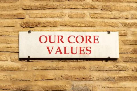 Our core values words symbol. Concept words Our core values on beautiful wh.. 库存照片