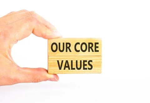 Our core values words symbol. Concept words Our core values on beautiful wo.. Stockfoto's