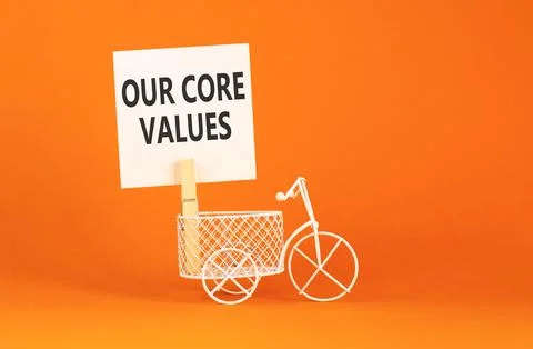 Our core values words symbol. Concept words Our core values on beautiful wh.. Stock Photos