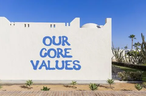 Our core values words symbol. Concept words Our core values on beautiful wh.. Stock-Fotos