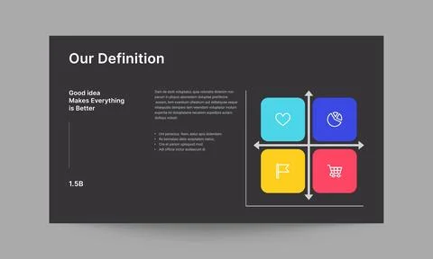Our Definition Slide Presentation Template Business Core Concept and Terms .. Stock Illustration