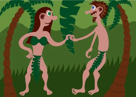 Our first parents Stock Illustration
