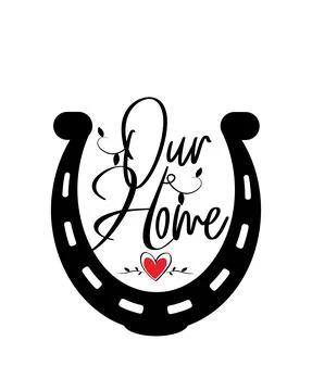 Our home, vector. Wording design, lettering Stock Illustration