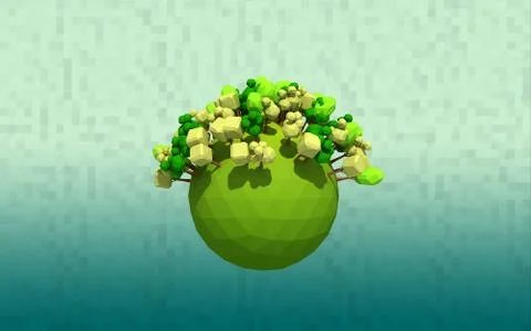 Our isolated planet with trees on a background Stock Illustration