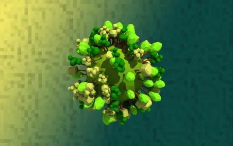 Our isolated planet with trees on a background Illustrazione stock