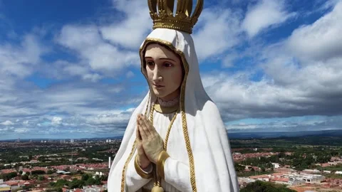 Our Lady Of Fatima Statue At Crato In Ceara Brazil. Stock Footage 337683359