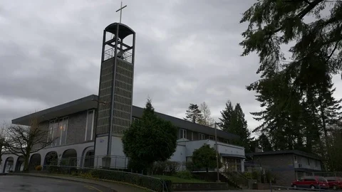Our Lady of Good Counsel dramatic shot. Stockbeeldmateriaal 74274729