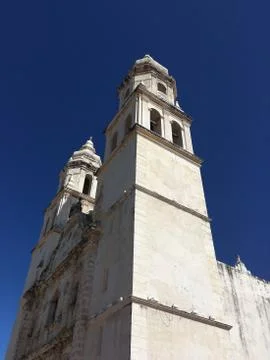 The Our Lady of the Immaculate Conception Cathedral in Campeche, Mexico 스톡 사진