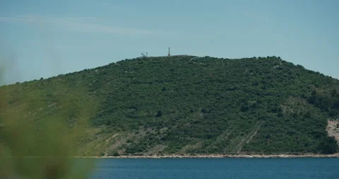 Our Lady of Loreto Hill Viewed from Primosten 스톡 동영상 336932432