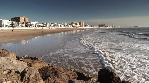 Our Lady of Regla Beach Chipiona Cadiz Spain Stock Footage 84583054