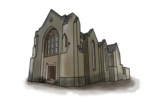 OUR LADY ST MARGARETS RENDER Stock Illustration