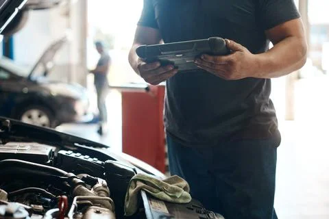 Our latest diagnostic technology is able to pinpoint exactly whats wrong. a Stock Photos