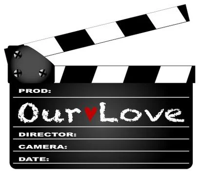 Our Love Clapper Board Stock Illustration