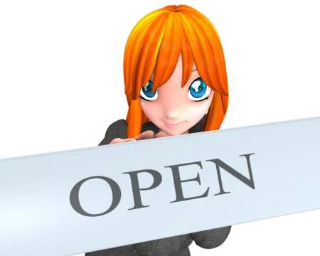 Our office is open now Stock Illustration