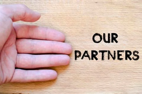 Our partners text concept Stock Photos