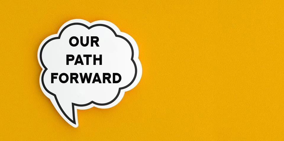 Our path forward sarı Stock Illustration