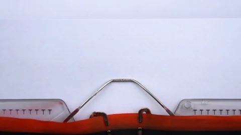 Our Qualifications - phrase printed on an old typewriter in red letters Stock Footage 126644390