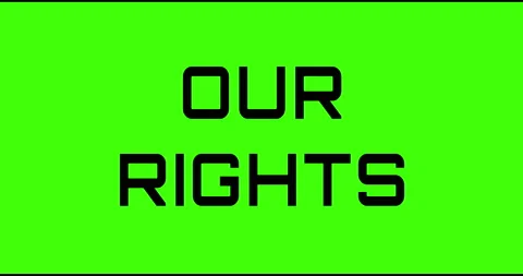Our rights text green screen, masked glitched effect. Stock Footage 132618767