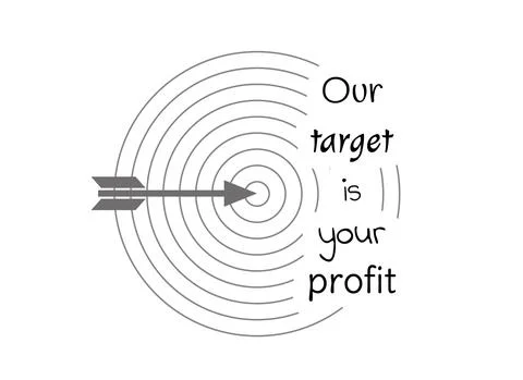 Our target is your profit Stock Illustration