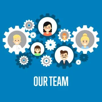 Our team banner. Teamwork concept. Stock Illustration