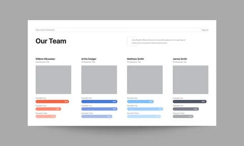 Our Team Member Presentation Template Stock Illustration