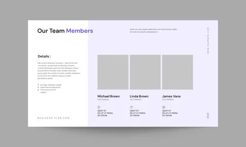 Our Team Member Slide Presentation Template Stock Illustration