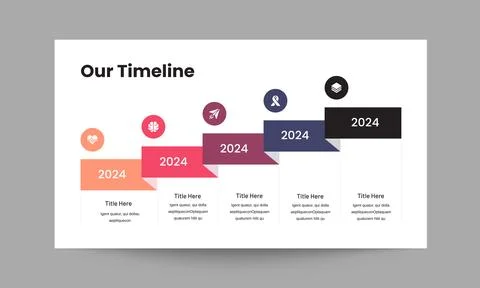 Our Timeline Presentation Slide Template for Business Milestones and Planning Stock Illustration
